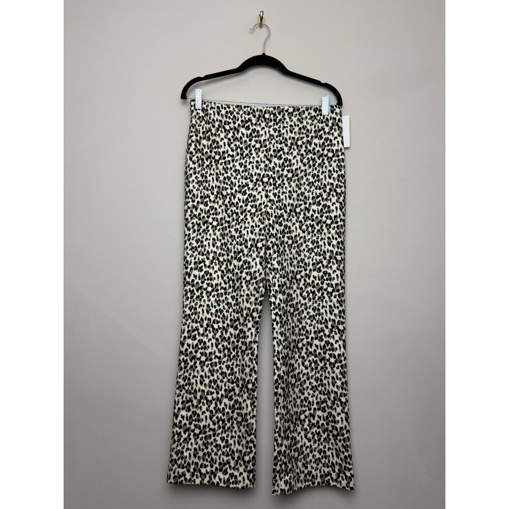 Tuckernuck Ashford Leopard Print Pants Size Large Side Zip Ankle Straight Womens - Picture 2 of 8